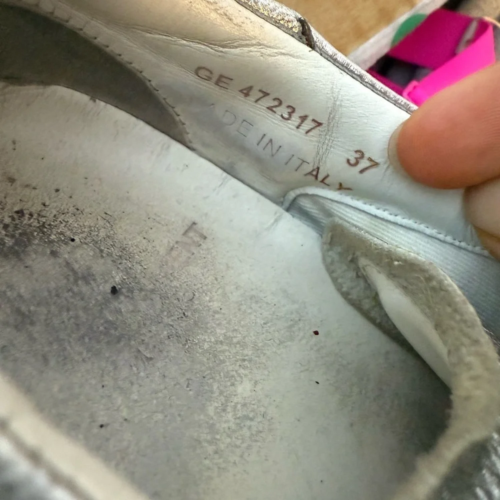 Saint Laurent Court Classic Silver Star Sneakers